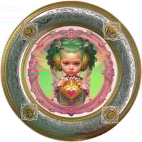 Image 1 of Guanyin - Valentine's Day - Fine China Plate - #0779 SPECIAL EDITION