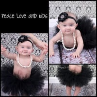 Image 3 of Black Fluffy Tutu Girl’s Tulle Skirt Fancy Birthday Dress Halloween Baby Toddler Newborn 