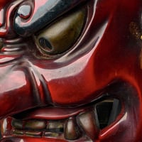 Image 4 of WOOD TENGU RED MASK