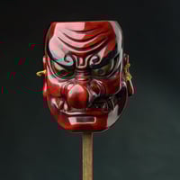 Image 1 of WOOD TENGU RED MASK