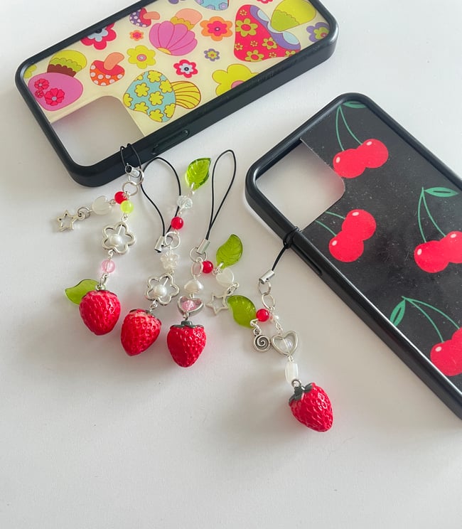 strawberry phone/bag charm