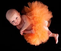 Image 1 of Orange Fluffy Tutu Baby Toddler Girl’s Tulle Skirt Birthday Halloween 