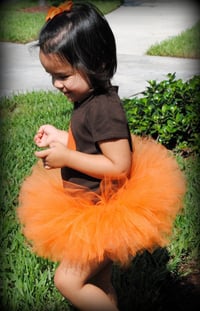 Image 2 of Orange Fluffy Tutu Baby Toddler Girl’s Tulle Skirt Birthday Halloween 