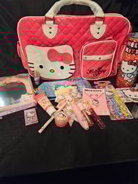Image 2 of Hello Kitty Hot Pink & White Travel Bag Bundle 
