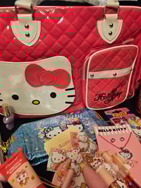 Image 1 of Hello Kitty Hot Pink & White Travel Bag Bundle 