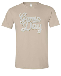 Image 2 of WHITE CHENILLE PATCH GAME DAY SWEATSHIRT