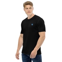 Image 5 of VCS Blue Feather Designer Luxury Modern Unisex Organic Cotton Graphic Fashion T-Shirt