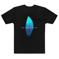 Image 2 of VCS Blue Feather Designer Luxury Modern Unisex Organic Cotton Graphic Fashion T-Shirt