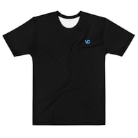 Image 1 of VCS Blue Feather Designer Luxury Modern Unisex Organic Cotton Graphic Fashion T-Shirt
