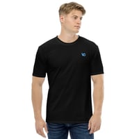 Image 3 of VCS Blue Feather Designer Luxury Modern Unisex Organic Cotton Graphic Fashion T-Shirt