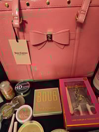 Image 1 of Juicy Couture Bow Tote Makeup Bundle 