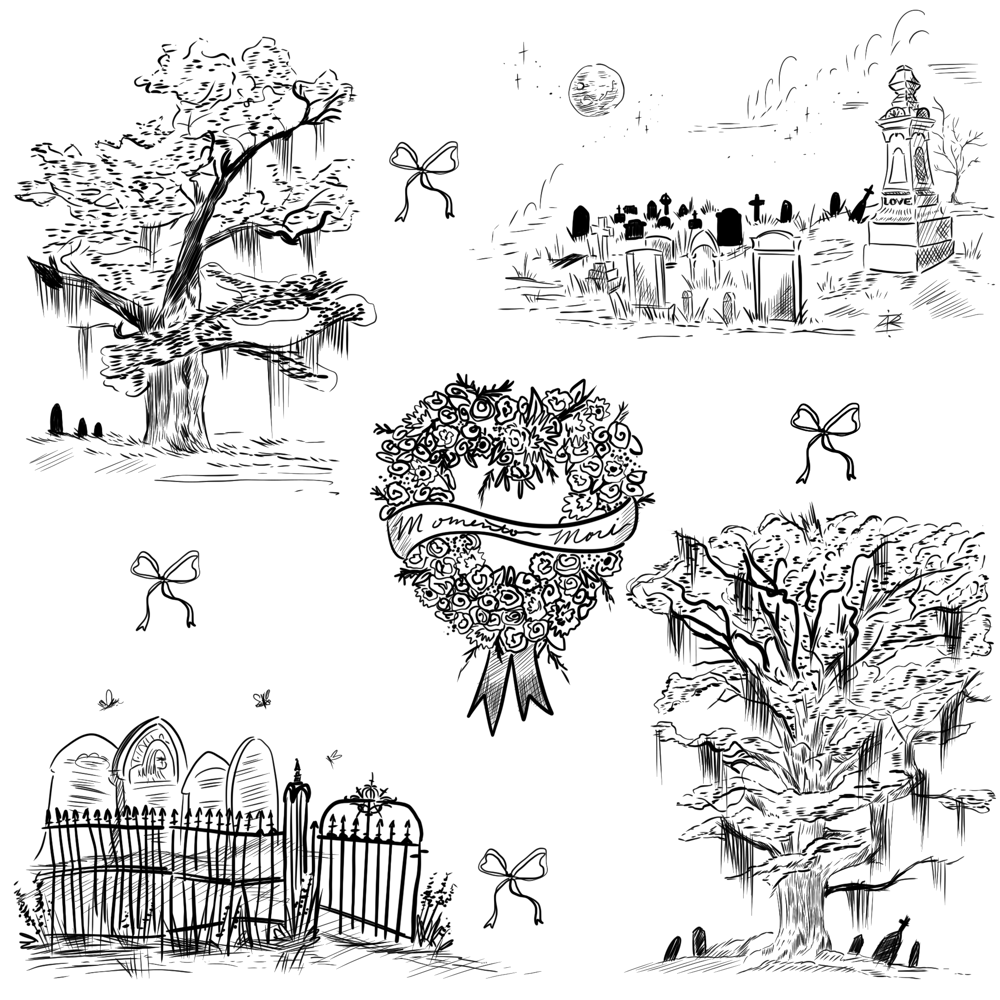 Momento Mori Toile Cloth napkin set