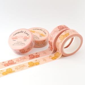 Image of Romantic Lions Yellow 15mm Washi Tape