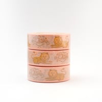 Image 4 of Romantic Lions Yellow 15mm Washi Tape