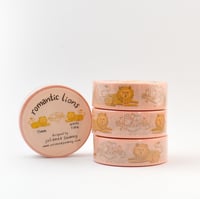 Image 3 of Romantic Lions Yellow 15mm Washi Tape