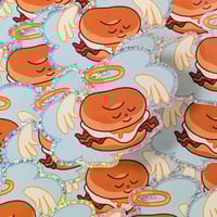 Image 1 of Breakfast Sandwich Glitter Sticker