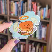 Image 2 of Breakfast Sandwich Glitter Sticker
