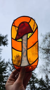 Image 1 of Toadstool Pill Shaped Suncatcher