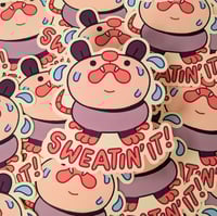 Image 1 of Sweatin It Sticker