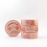 Image 3 of Romantic Lions Pink 15mm Washi Tape
