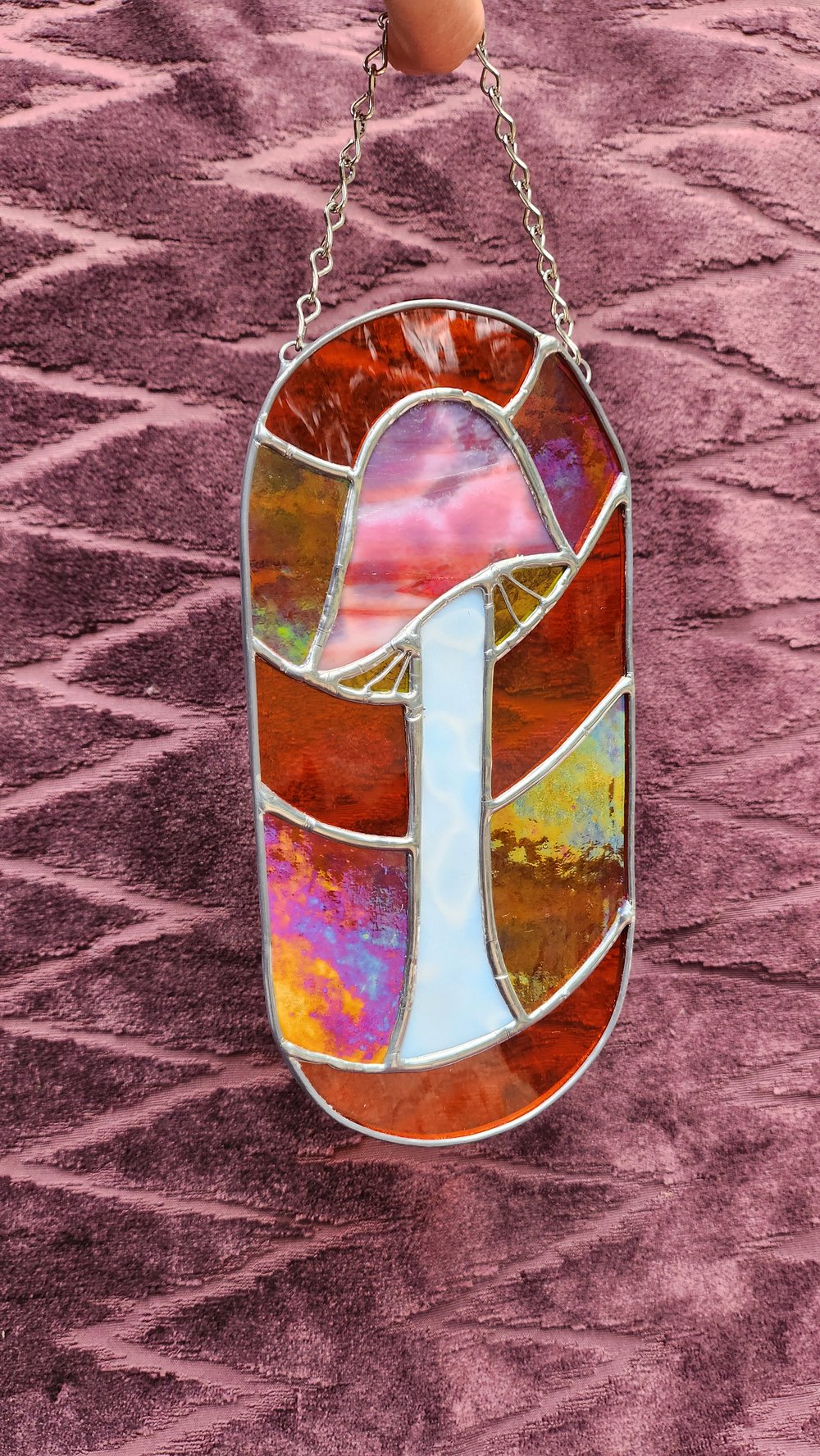 Toadstool Pill Shaped Suncatcher