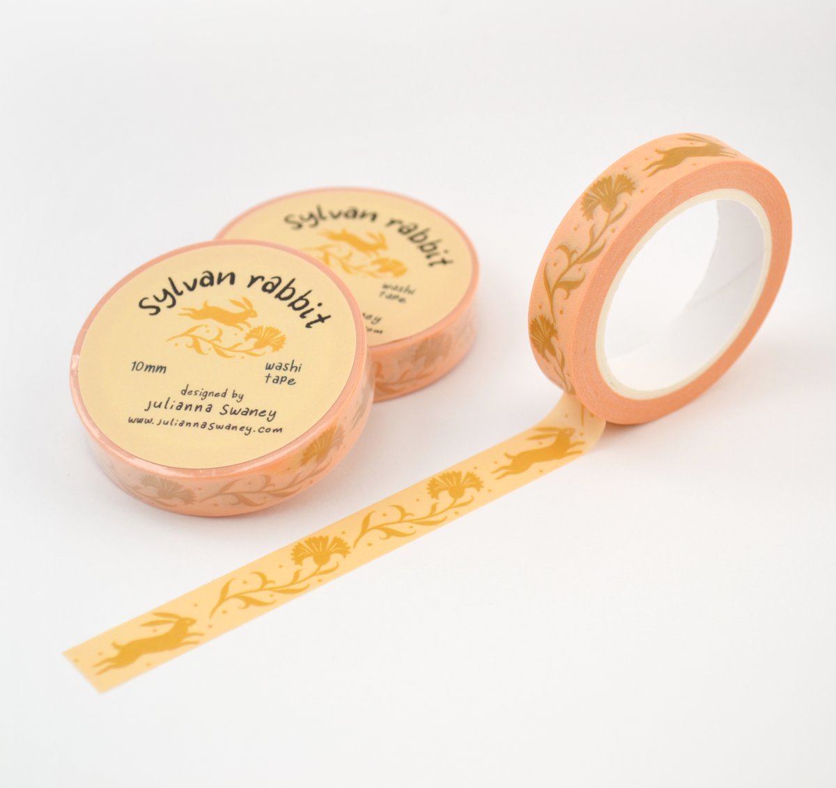 Sylvan Rabbit 10mm Washi Tape | Artwork by Julianna Swaney