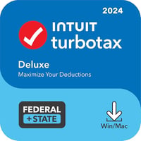 TurboTax Deluxe 2024 Tax Software Federal & State Tax Return CODE