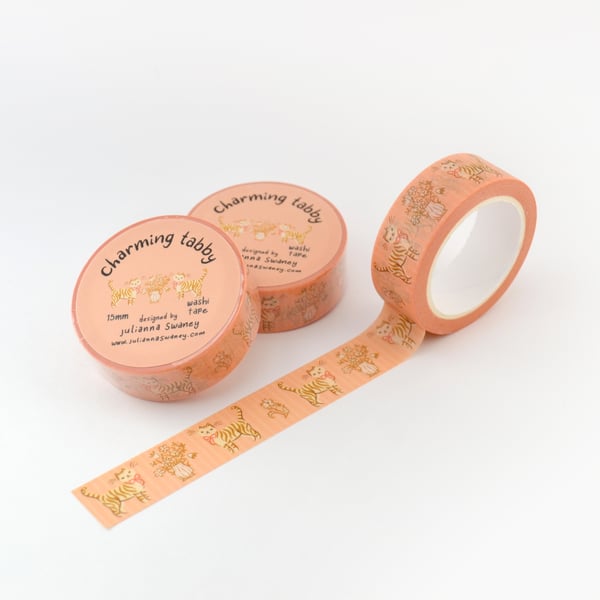 Image of Charming Tabby 15mm Washi Tape 