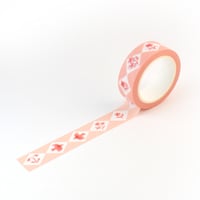 Image 4 of Floral Diamonds Pink 15mm Washi Tape 