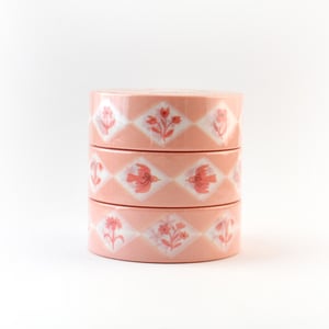 Image of Floral Diamonds Pink 15mm Washi Tape 