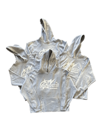 Image 3 of White Fade Distressed Hoodie
