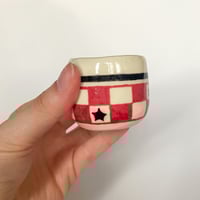 Image 5 of Checkered  Star Ceramic Shot Glass 1
