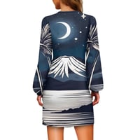 Image 3 of Women's Long Sleeve Front Tie Dress