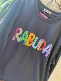 Image 3 of Suadoiro bordado a man. RABUDA letras cores. Talla M e talla L en stock.