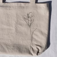 Image 1 of embroidered lily bag