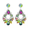 CHARMING XLARGE CRYSTAL RHINESTONE EVENING DROP EARRINGS 