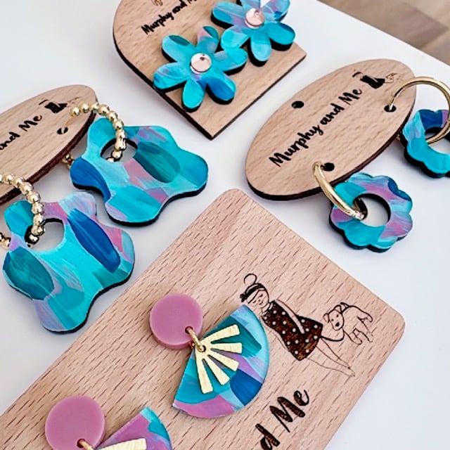 Image of SALE ~ 'Jewel Tones' Fan Dangles