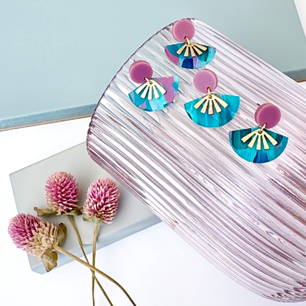 Image of 'Jewel Tones' Fan Dangles