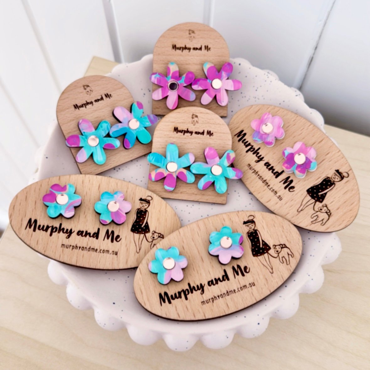 Image of SALE ~ 'Pastel Autumn' Mini Daisy Studs