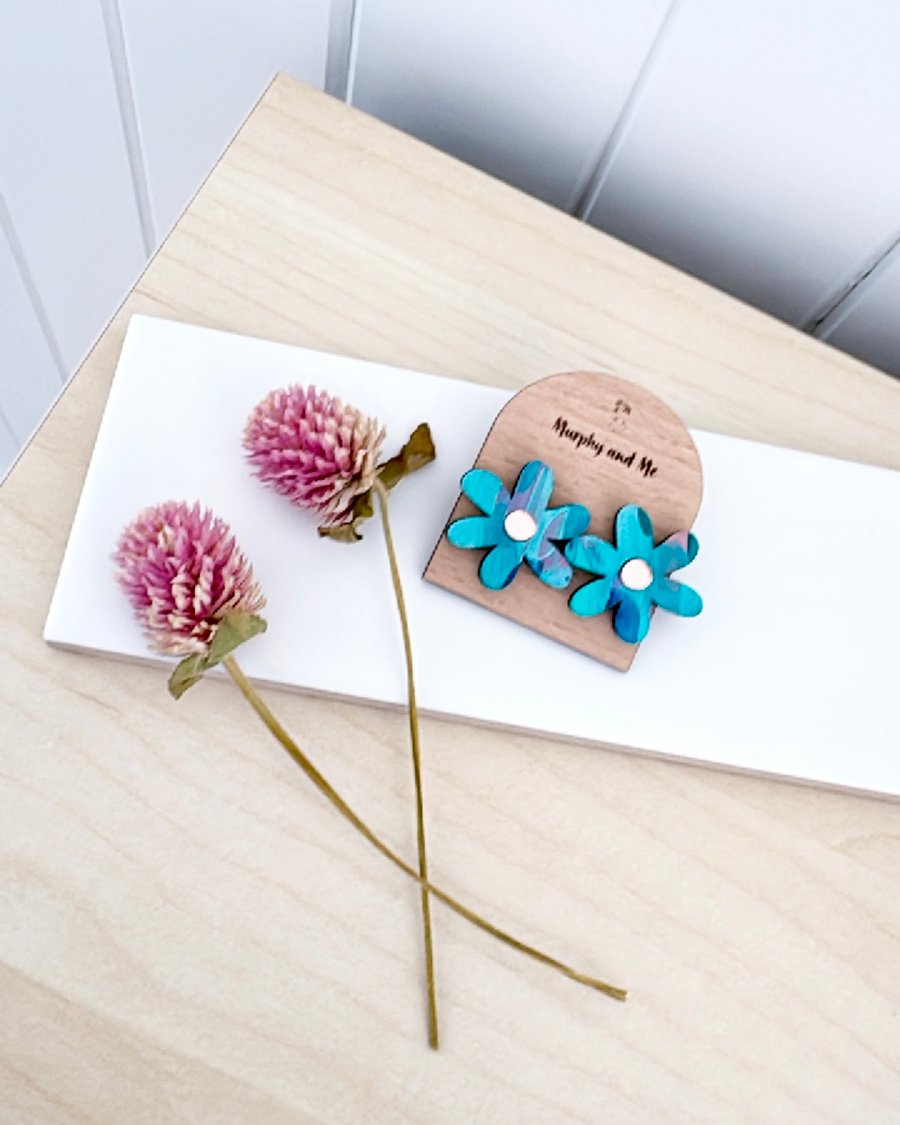Image of 'Jewel Tones' Flower Studs
