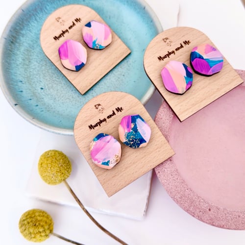 Image of 'Calypso' Painted Gem Studs