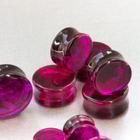 Image 4 of Pink Smoke Plugs - Epoxy Resin - Round - 6mm - 50mm - Pink with Black Smoke - Custom Plugs for Stret