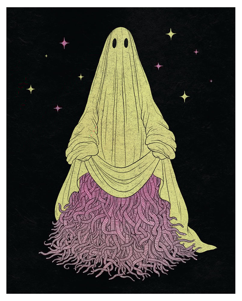 Image of worm ghost - 8x10 print