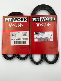Image 1 of New original Nissan Be-1 alternator and AC belts, Made in Japan