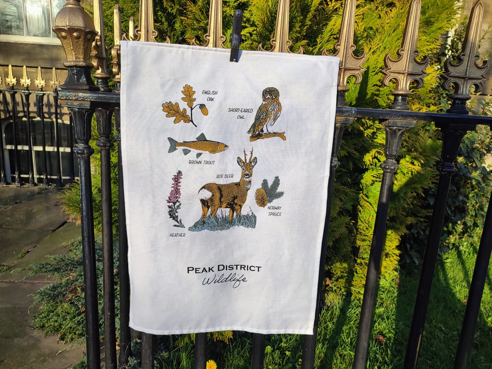 Peak District Wildlife Tea Towel 