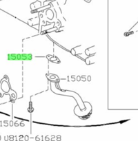 Image 2 of New oil pick-up gasket for MA10 engines, Pao, Figaro, Be-1 and K10 Micra/March