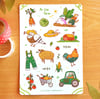 At the Farm Sticker Sheet