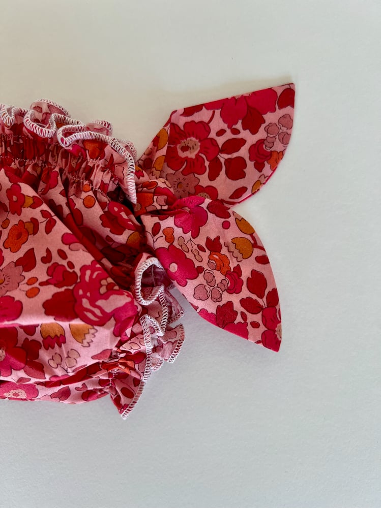 Image of Bikini en liberty Betsy rose corail 