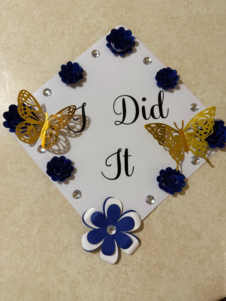 Image of Blue an White Cap Toppers
