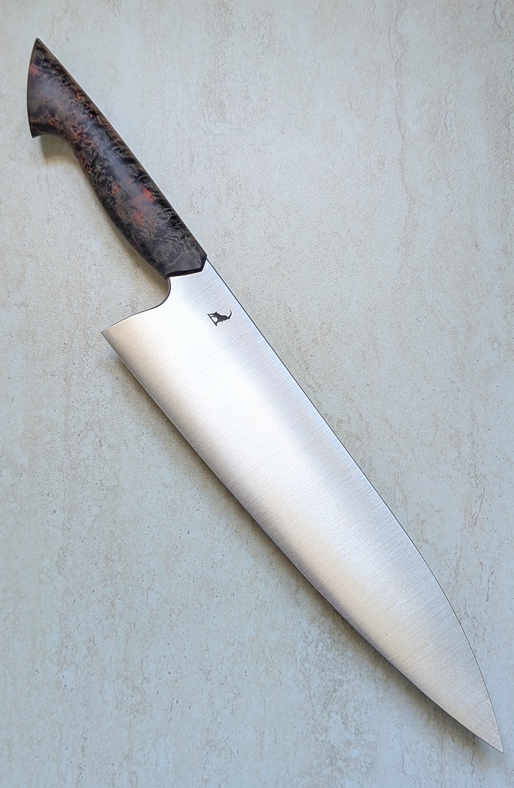Stainless Chefknife / M390 (PM Steel) / Karelian Masur Birch Stainless Chefknife / M390 (PM Steel) / Karelian Masur Birch